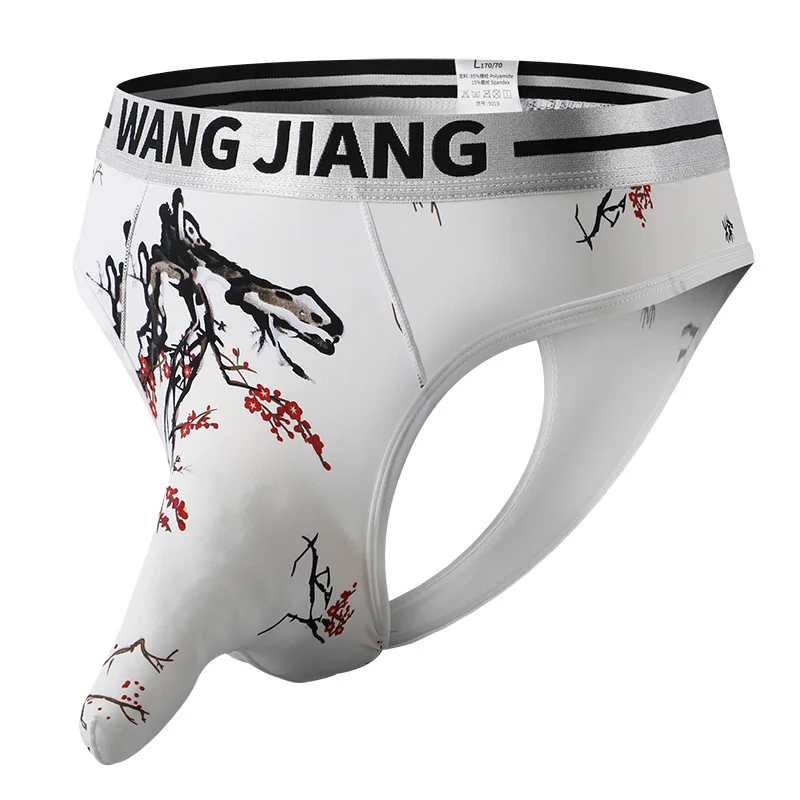 

Mens Sexy Thongs Elephant Nose Men Underwear T-back Thong G String Homme Jockstrap Briefs Male Sexy U Pouch Panties