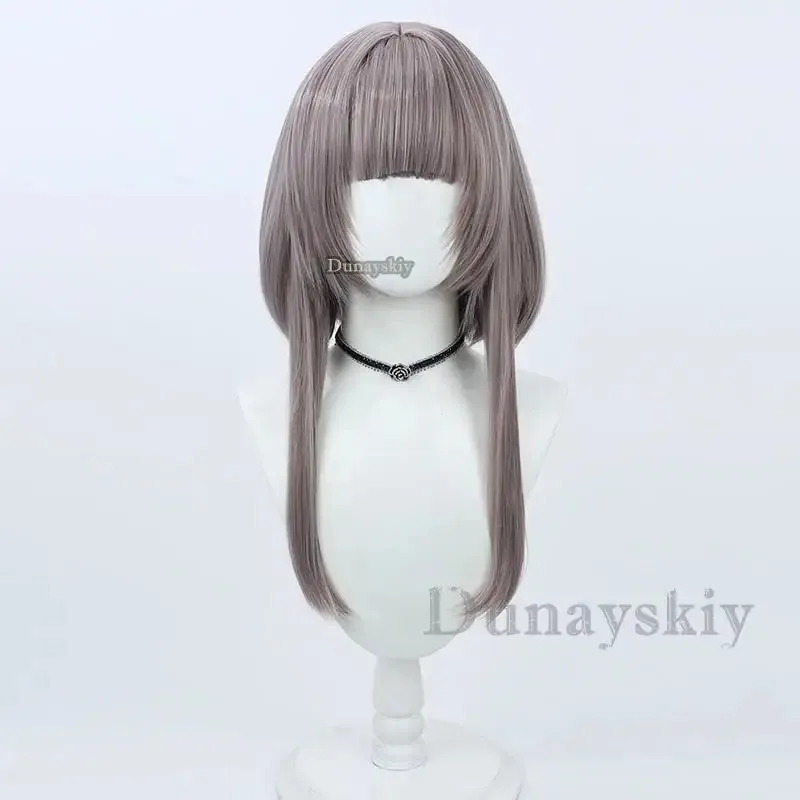 ليلي 123 نازونا ناناكوسا نداء الليل أنيمي تأثيري حلي مصاص دماء معطف أسود عباءة سترة شعر مستعار وردي فاتح جديلة الشعر هالوين