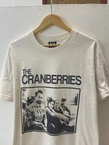 Белая футболка унисекс The Cranberries Band из плотного хлопка, унисекс, S-5XL Белая футболка унисекс The Cranberries Band из плотного хлопка, унисекс, S-5XL