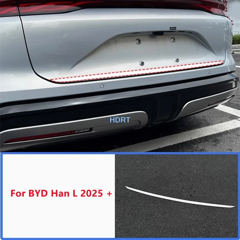 

For BYD Han L 2025 + Car Rear Trunk Tail Gate Trim Garnish Body Kit Styling Protector Decoration Accessories Exterior Sticker