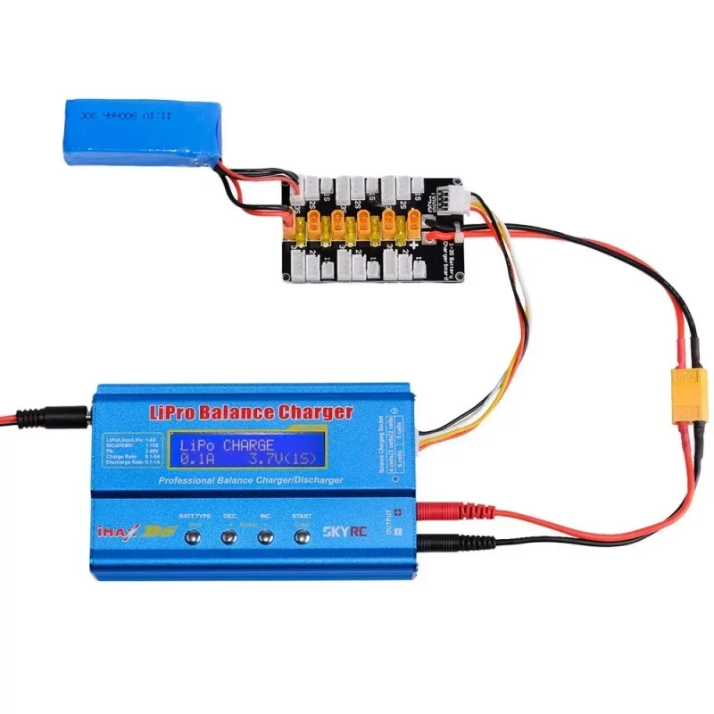 Papan pengisian paralel baterai Lipo 1 S-3 S, colokan XT30 / 4.0mm untuk Drone balap RC mobil IMAX B6