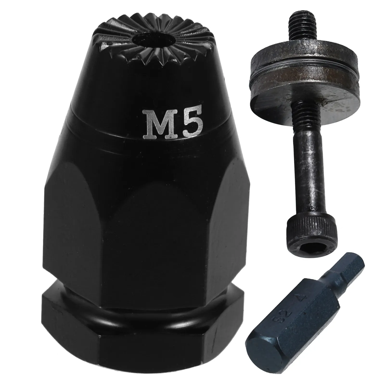 1Set Pneumatic Pull Setter Nut Head for Pneumatic Riveters Rivet Nut Drill Adapter Heavy Duty Air Rivet Head Riveting Parts Kit