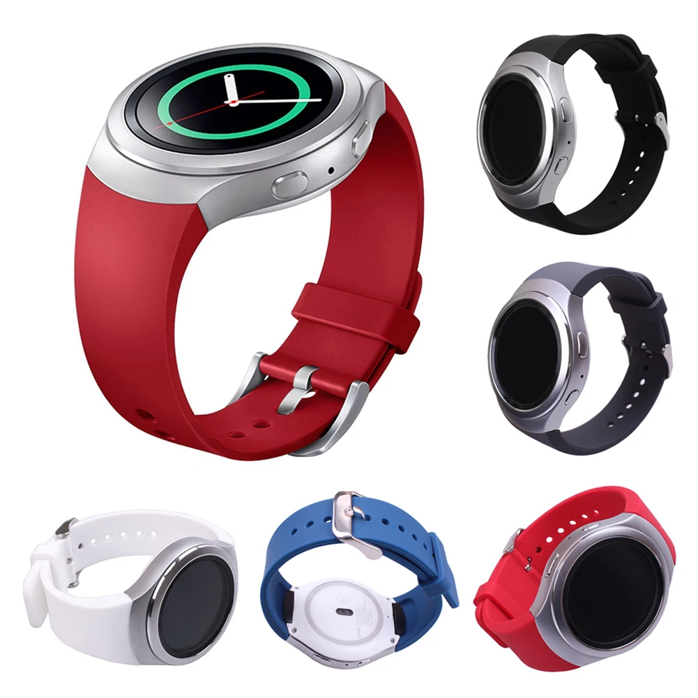 Silicone Strap Replacement Watch Strap Bracelet Adjustable Sport Watch Band Straps Smart Band for Samsung Galaxy Gear S2 R720