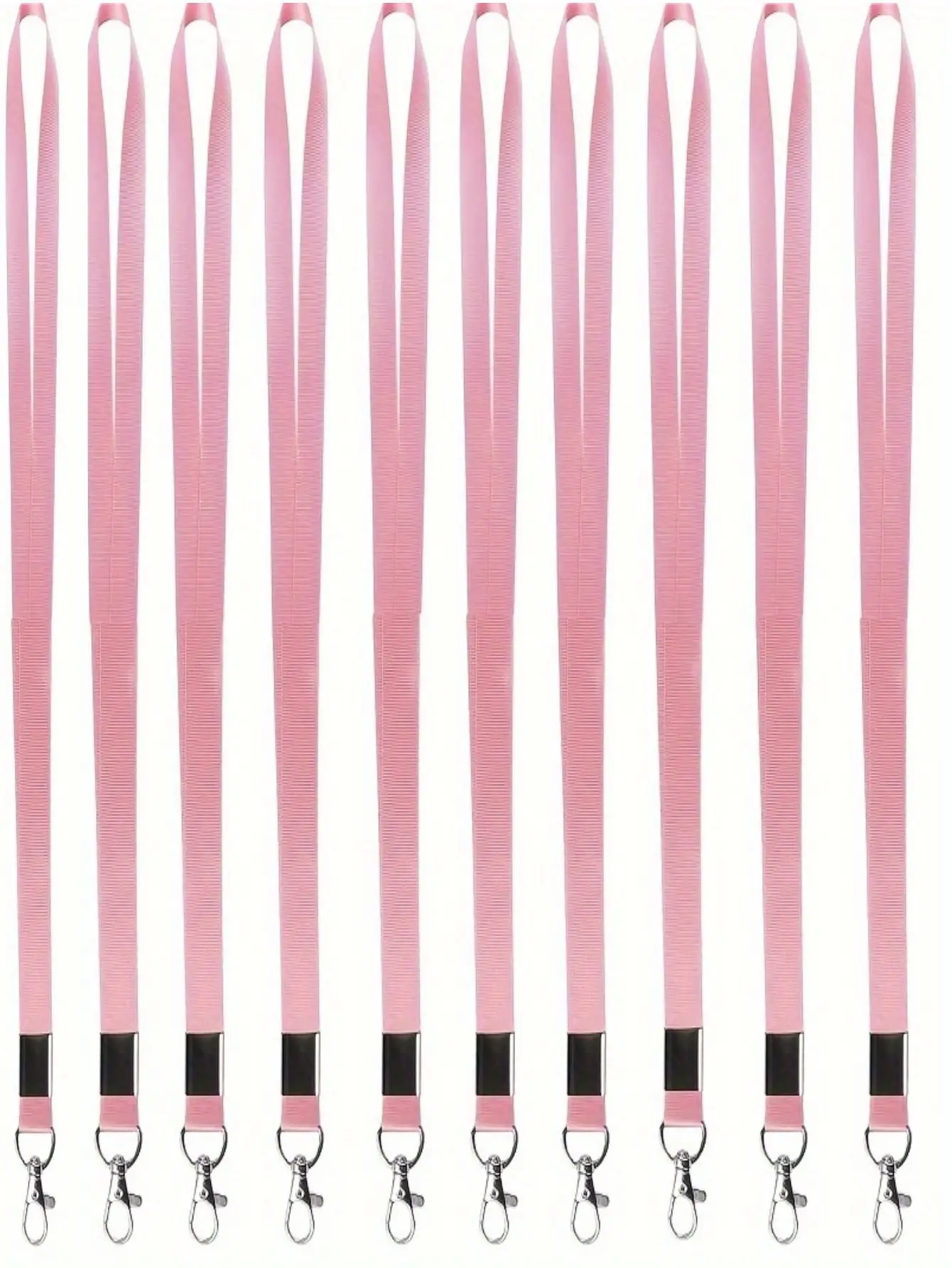 10 Stück langlebige Schlüsselbänder mit drehbarem Haken, flaches Halsdesign für Ausweishalter und Namensschilder – Detail 16