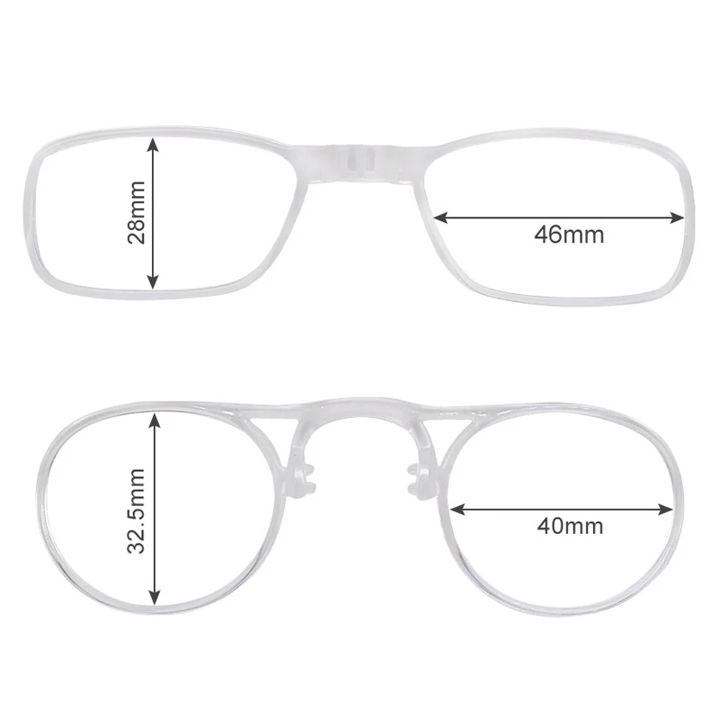 Dental Detachable Inner Frame Round/Square Inner Frame for Glasses to Mount Myopia Hyperopia Lenses Magnifier Accessories