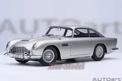 AUTOart 1:18 For Aston Martin DB5 Alloy Diecast Model Car Simulation Toys Boys Birthday Gifts Hobby Display Ornaments Silver