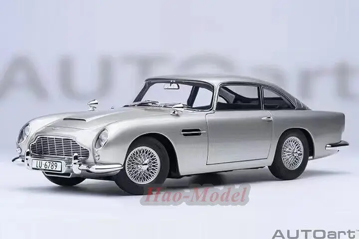 AUTOart 1:18 For Aston Martin DB5 Alloy Diecast Model Car Simulation Toys Boys Birthday Gifts Hobby Display Ornaments Silver