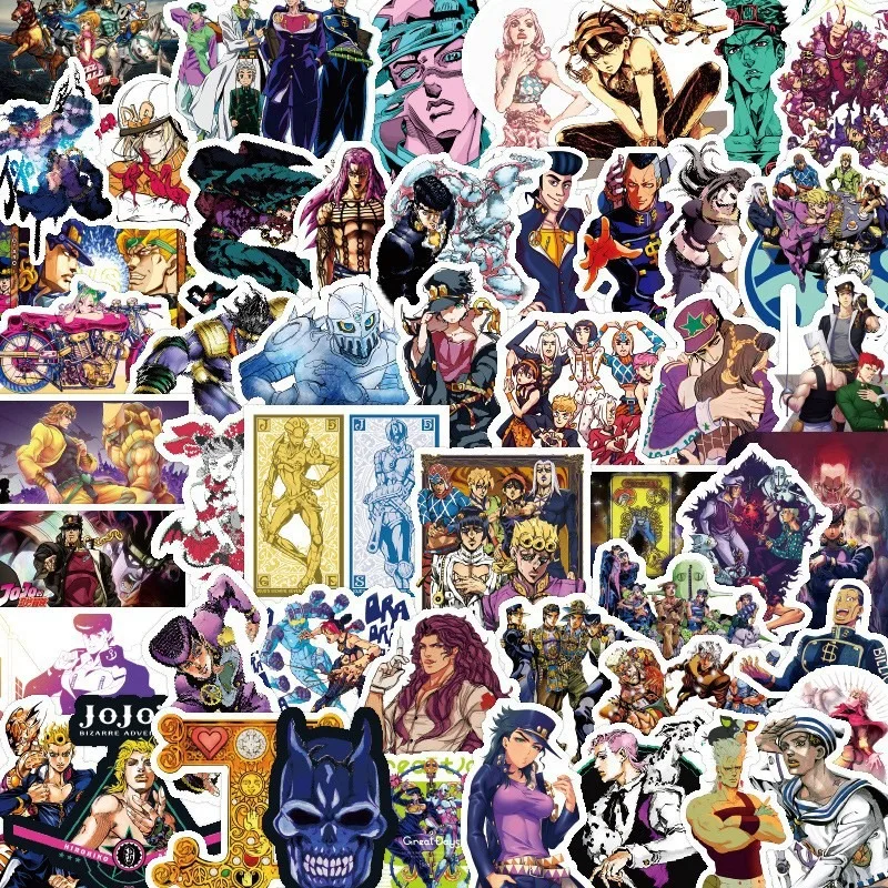 50PCS Anime JOJO Bizarre Adventure Graffiti Stickers Kofferbak Water Cup Koelkast Waterdichte Sticker Pack Beloning Gift