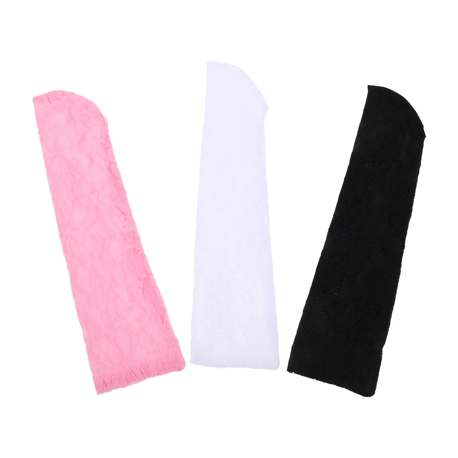 

3 Pcs Hand Fan Handheld Cover Bag Storage Pouch Lace Bridal Shower Sleeves Wedding Bags for Party Favor Bride Folding