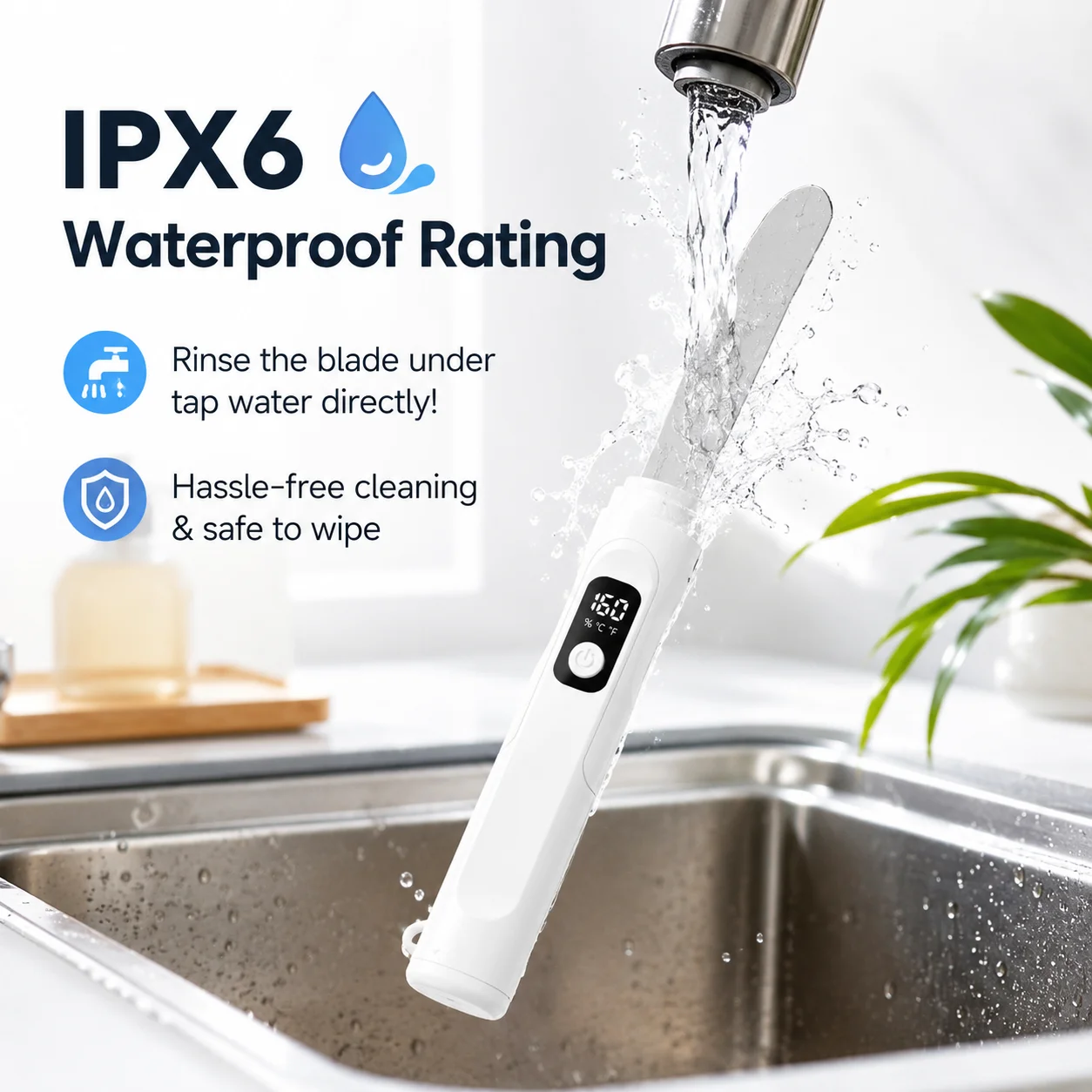 Rechargeable Heated Butter Knife With 3 Temperature Settings For Cold Butter Spreading