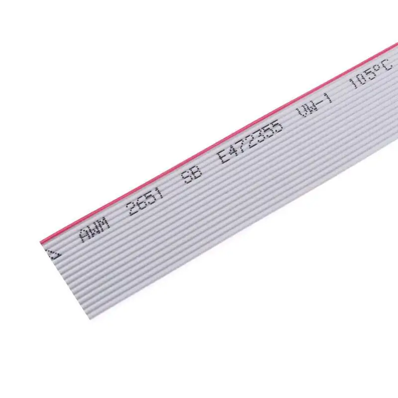 1 Stück FC Graues Flachbandkabel JTAG Display 1,27 mm Rastermaß 12/16/20/34/40P Kompatibel mit 2,54 mm 1 m lang – Detail 3