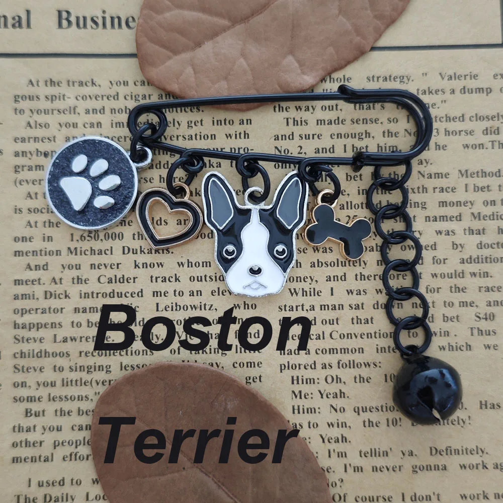 Delicate Poodle Dog Brooch Pins Impressive  Accessories Boston Terrier Breastpin