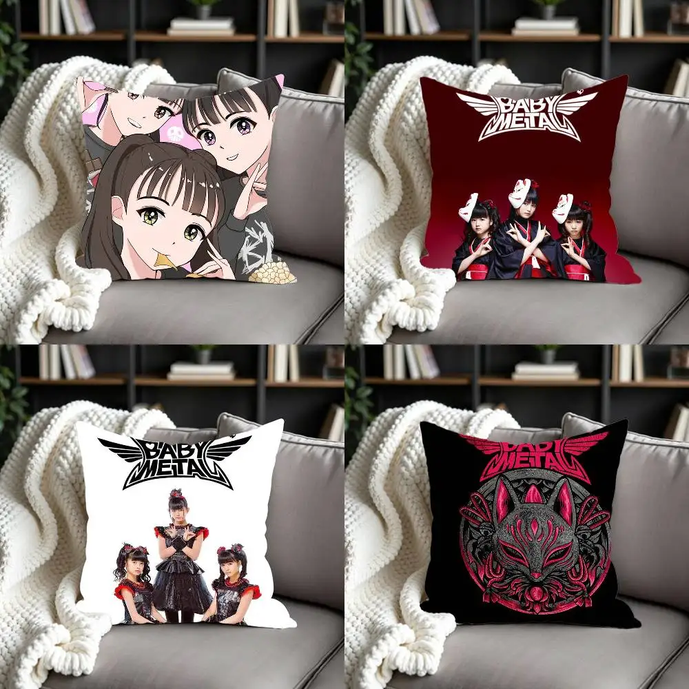 

B-BABYMETAL Rock Band Double-sided print Pillow Case Pattern Printed Pillowcase For Living Room Sofa Cushion Cover