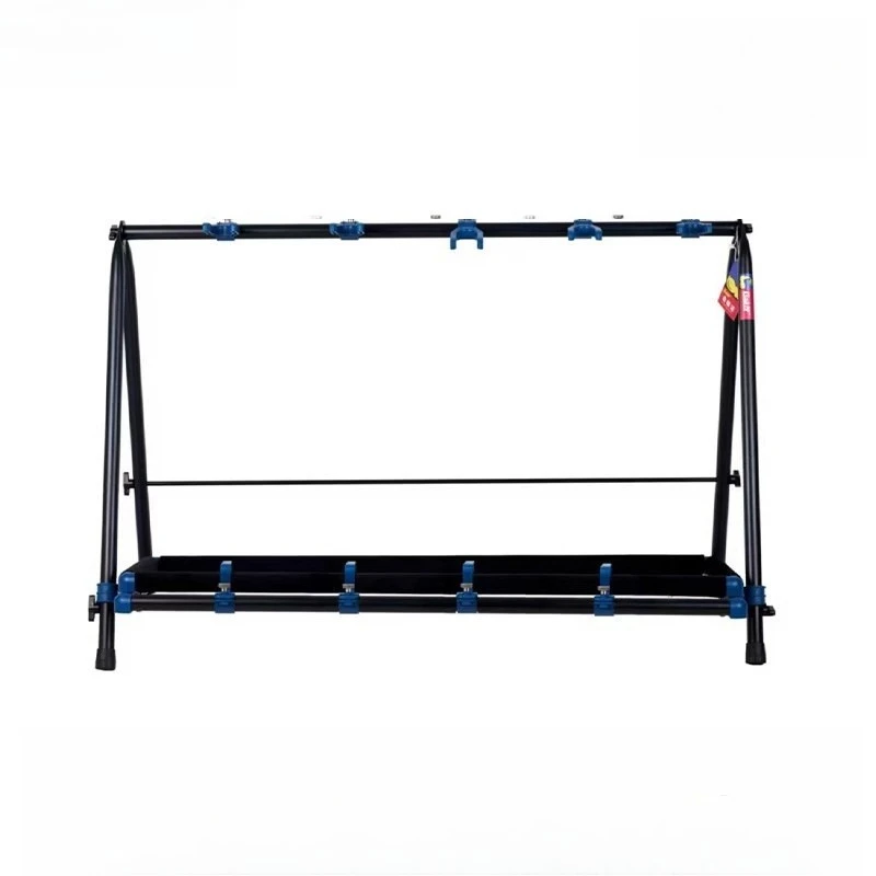 Multi Guitar Stand, 6 Guitars, Folk Acoustic Electric Bass Rack, Stable Guitar Holder, Space Saving Instrument Display