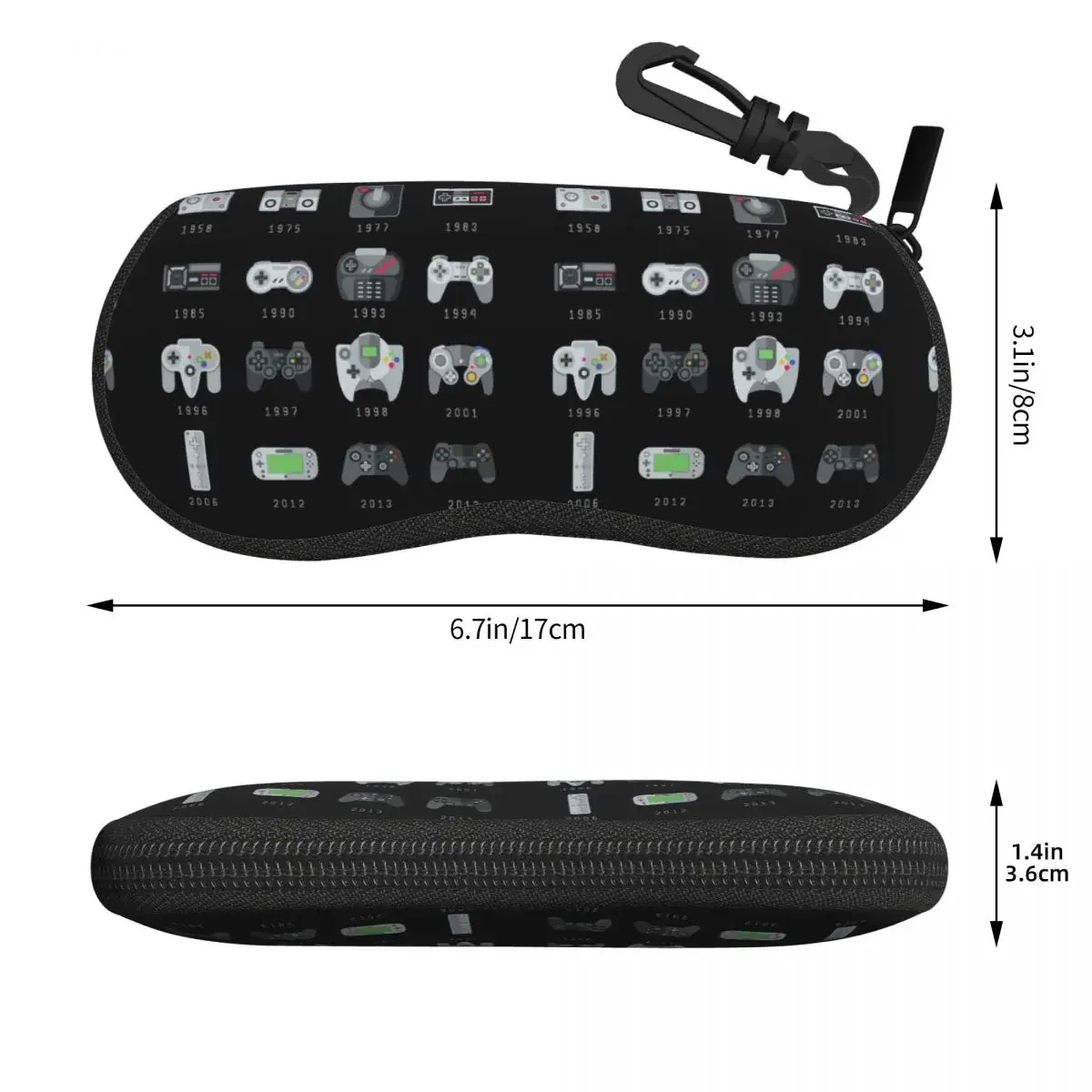 Geek Gaming Controllers Shell Glasses Case Protector Sunglasses Box Women Men Soft Eyeglasses Bag Pouch