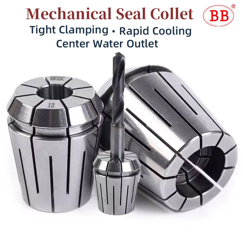 BB Mechanical Seal Collet Internal Coolant ER Collet 0.008 CNC Sealing Tool Holder ER16 ER20 ER25 ER32