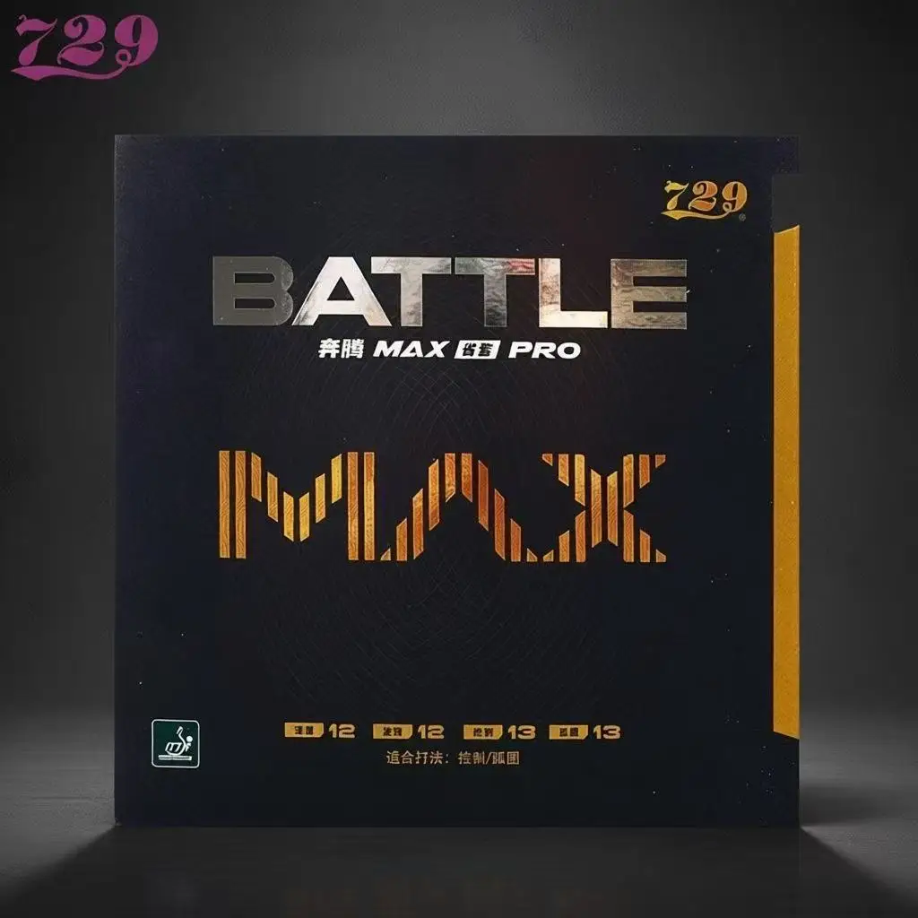 Original Friendship 729 Battle MAX Table Tennis Rubber Tacky Blue Sponge Pre-tuned Tensor Sticky Rubber for FH Loop Control Arc