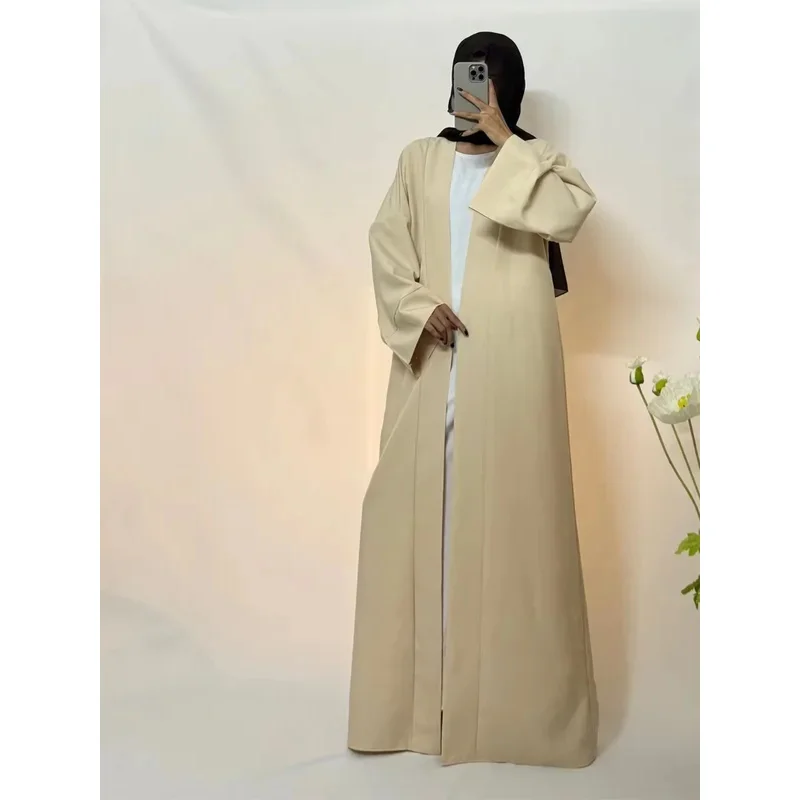 JINIA เปิดด้านหน้า Abaya มุสลิม Kaftans เสื้อผ้าอิสลามแขนยาวหลวม Maxi ชุดผู้หญิง Jilbabs Abayas ดูไบ Robe Caftan