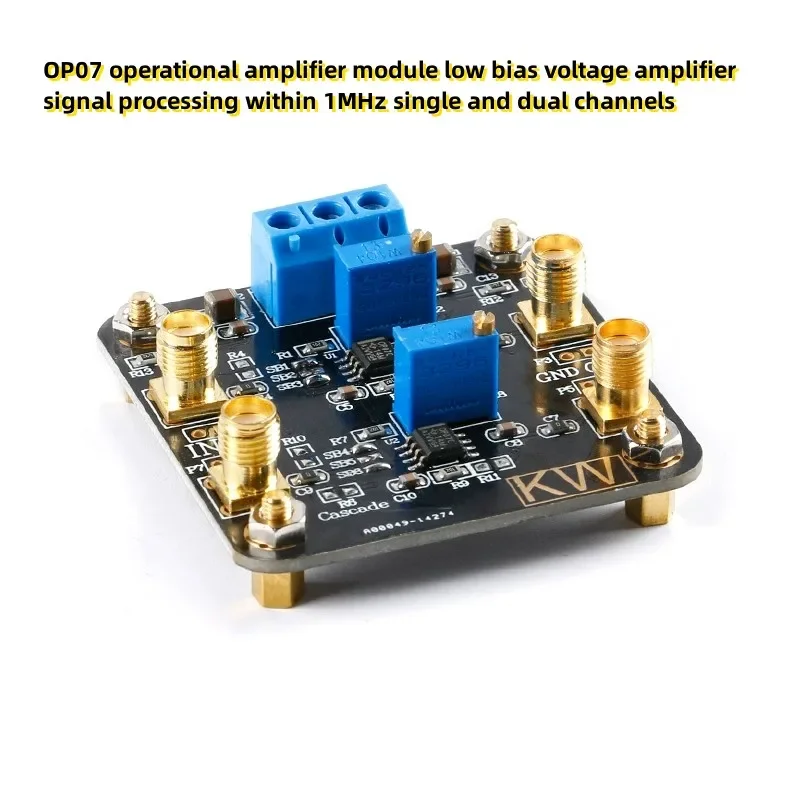 OP07 operational amplifier module low bias voltage amplifier signal processing within 1MHz single and dual channels