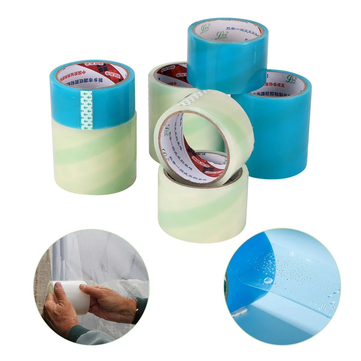 

Transparent White/Blue Film Repair Tape PE Greenhouse Self-Adhesive Tape Waterproof UV Resistant Farmland Shade Protecting Tools