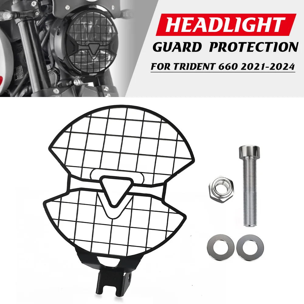 

For Trident 660 2021-2022-2023-2024 Motorcycle Headlight Grille Headlamp Bracket Motorcycle Fog Lamp Guard Head Light protection