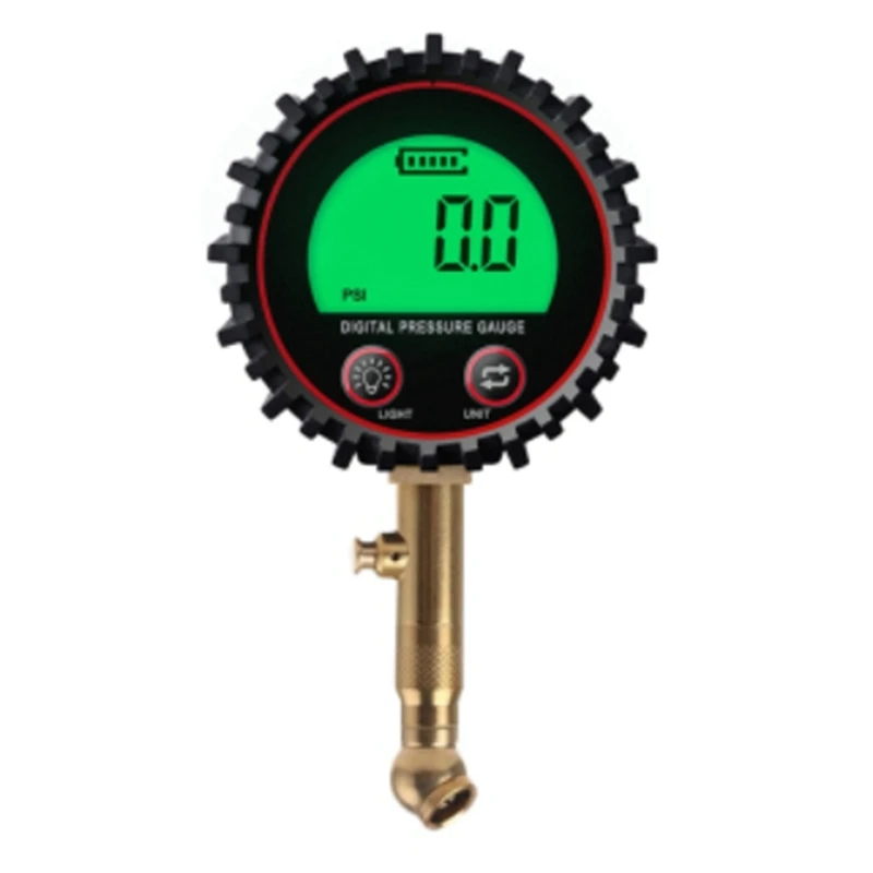 Upgrade Digital Tire Pressure Gauge Air Chuck and Compressor Accessories LCD Display Heavy Duty LED Spotlight 255PSI