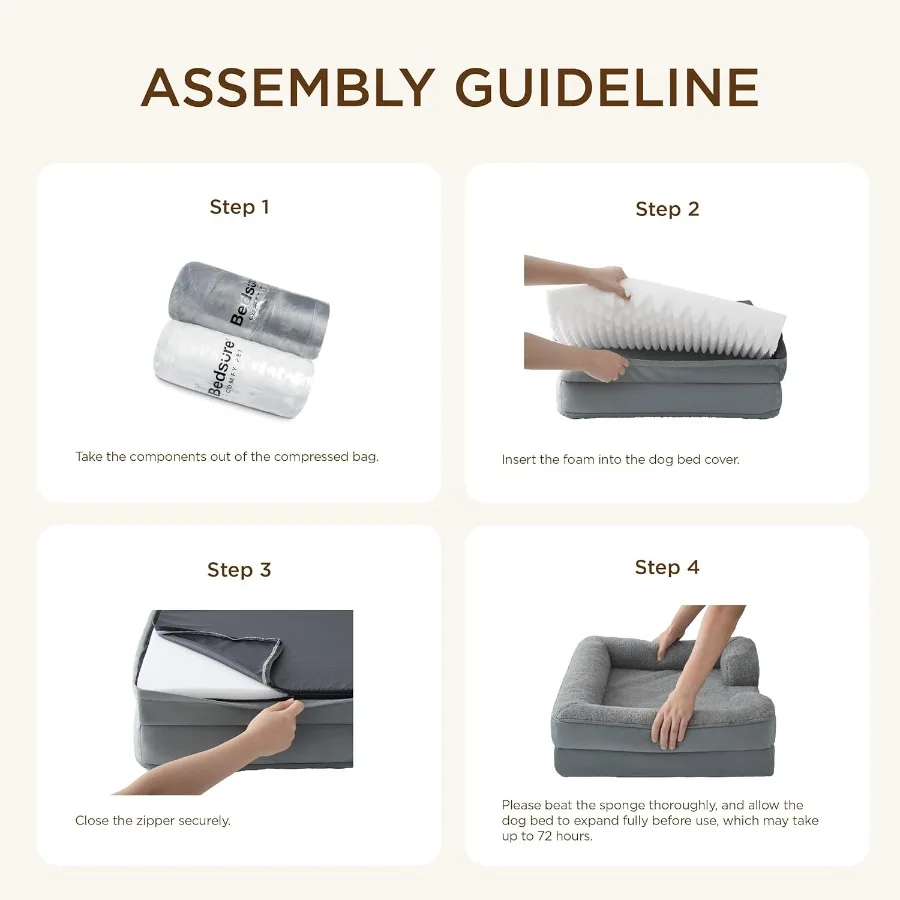 سرير كلب لتقويم العظام ذاتي الاحترار XL للكلاب الكبيرة جدًا - سرير كلب كبير قابل للغسل ومقاوم للماء وأريكة مريحة للحيوانات الأليفة مع C قابل للإزالة #6