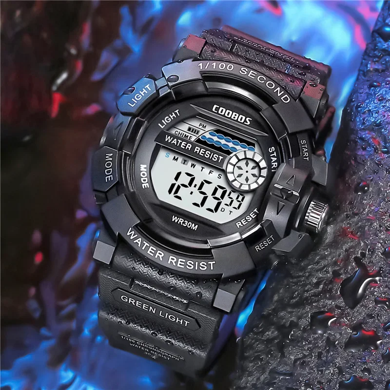 COOBOS Kids Watch Sport LED Digital Watches for Children Boys Girls Fashion Waterproof Outdoor Luminous Alarm Wristwatch