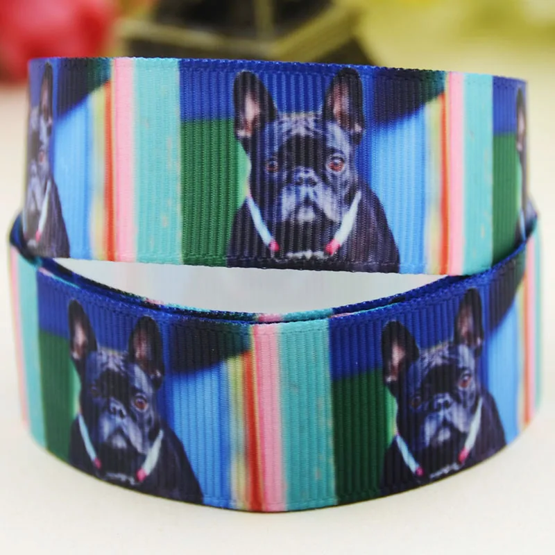 22mm 25mm 38mm 75mm dog cartoon printed Grosgrain Ribbon party decoration 10 Yards satin ribbons