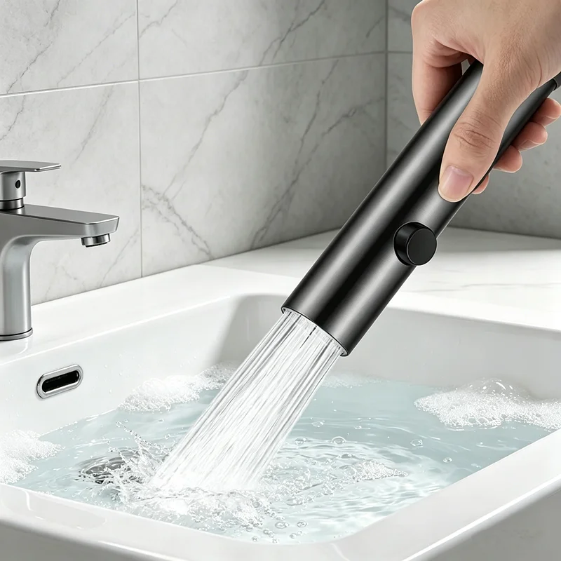 Gray portable toilet sprayer gun bathroom toilet 1.5m stretchable hose stainless steel bidet spray suit bathroom accessories