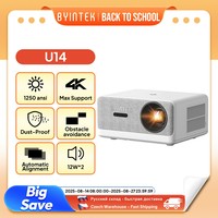 BYINTEK LOVE U14 Full HD 1080P Projector 4K  Smart Bluetooth WiFi 6 Supported 1250ANSI Auto Focus Home Theater Cinema Projectors