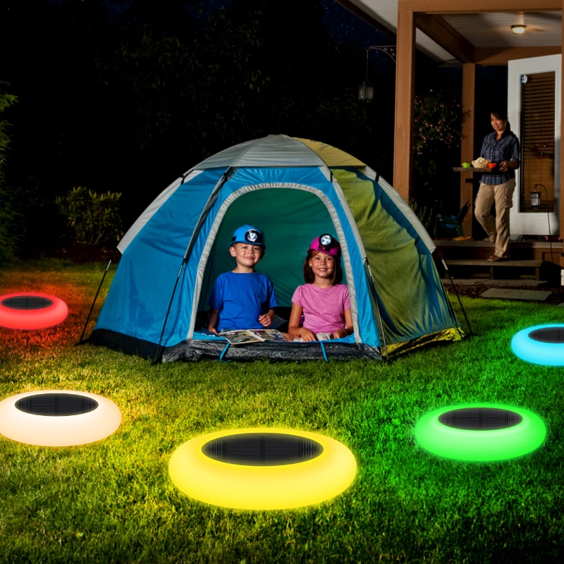 

2/6Pack Solar Ground Lights,9LED Waterproof Outdoor Landscape Light, LED Lawn Lamp, for Garden Pathway Yard Deck Camping Decor