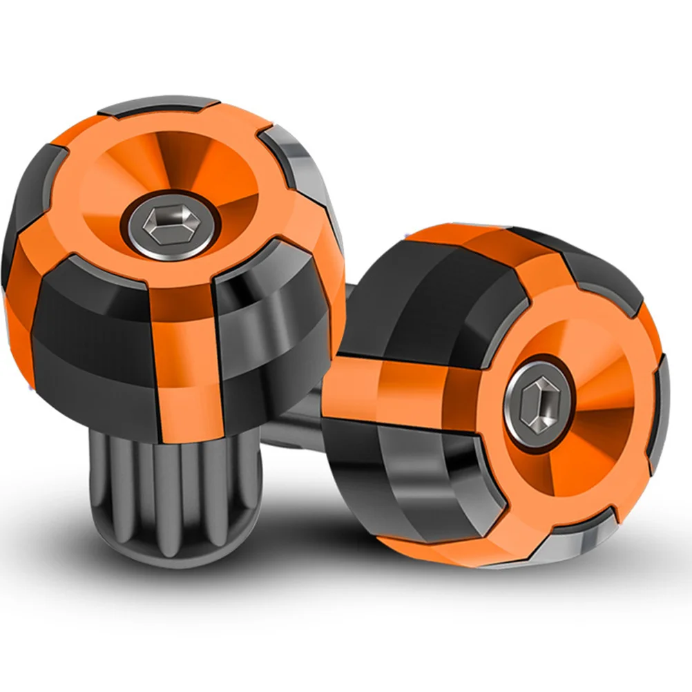 

2Pcs Motorbike Handlebar Ends Aluminum Alloy Durable Grip Plugs Double Color Protection for Scooter Motorcycle Handlebar