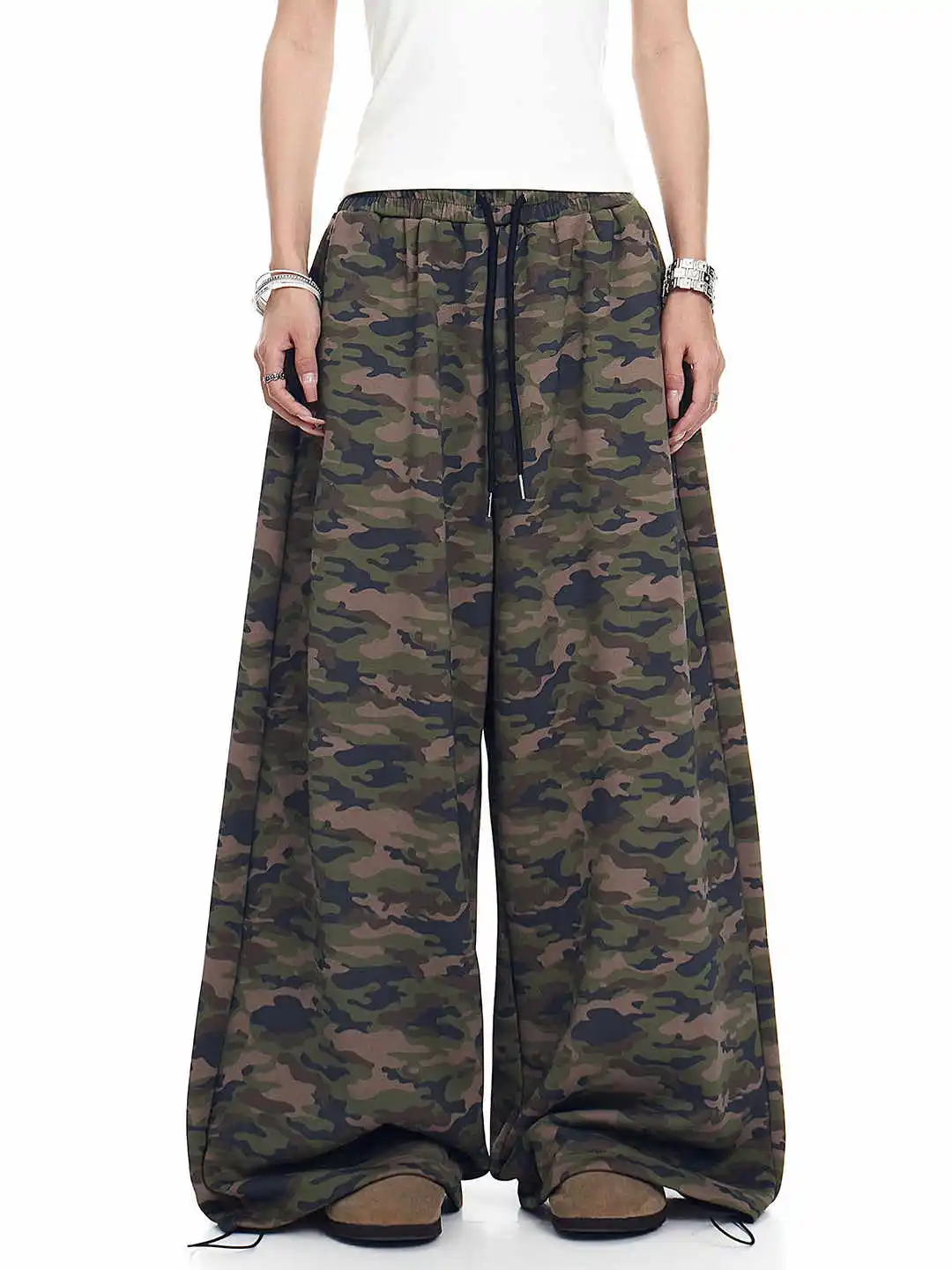 

Women camouflage Jeans Sense design Vintage High Waisted Straight Denim Trouser Y2K American Streetwear Wide Leg Denim Pants ﻿