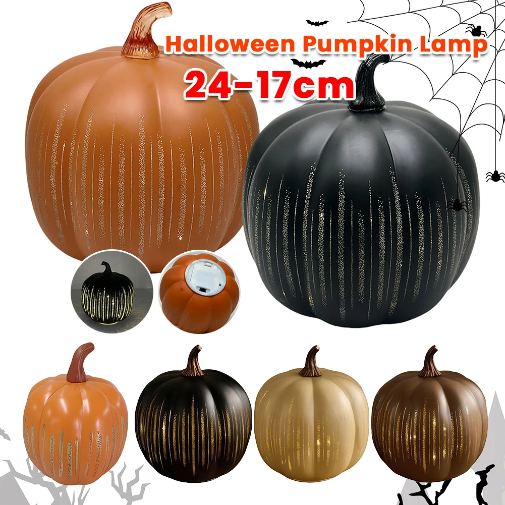 Twinkle LED Light Pumpkins Timer Lighted Sparkling Starry Night Glass Pumpkin for Home Bedroom Bathroom Hallway Decoration Lamp