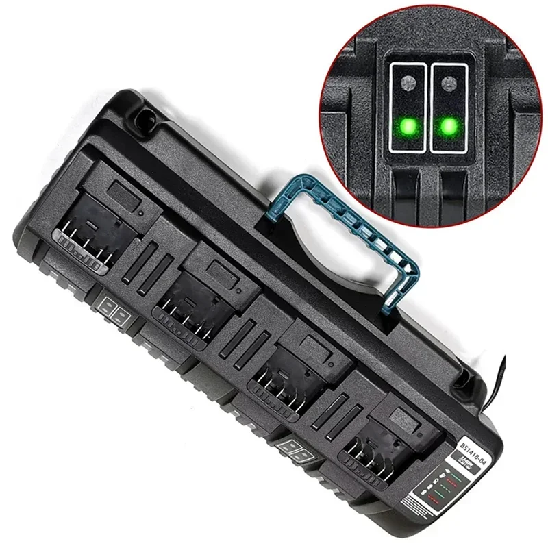 for M18 Battery Charger, 4-Ports Simultaneous Rapid Charger for Bosh 18v Li-Ion Battery and Bosh