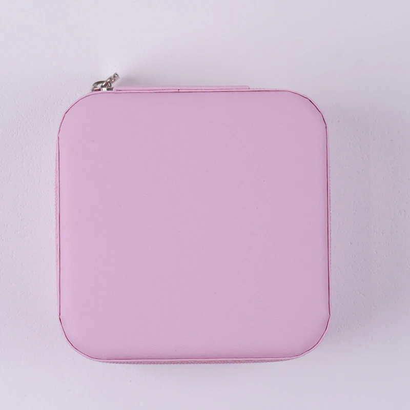 PU Leather Jewelry Mini Storage Box Travel Home Bracelet Earrings Storage Display Case for Women Ring Jewelry Portable Organizer