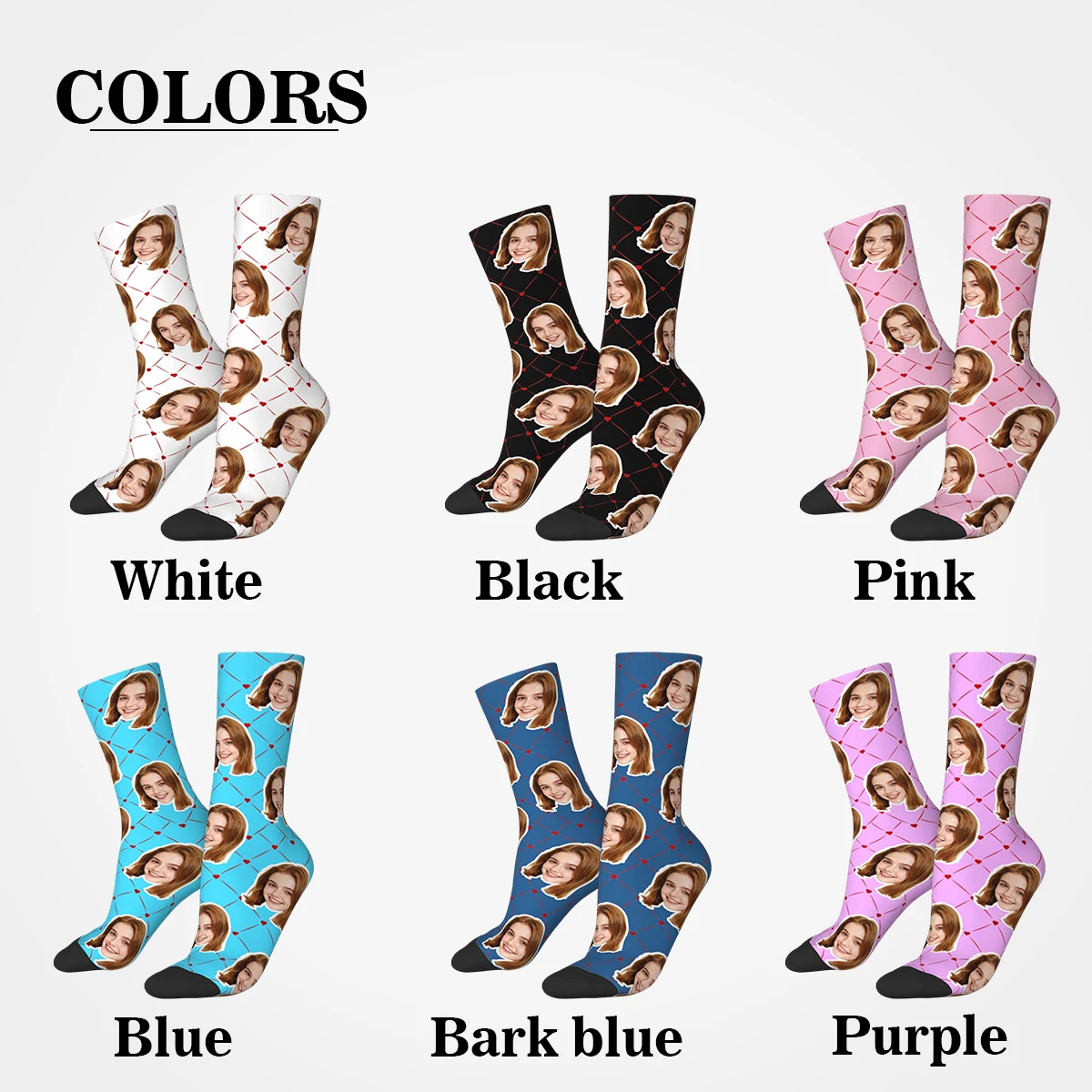 Custom avatar socks for men and women custom photo socks personalized picture socks photo socks personalized gifts view 2