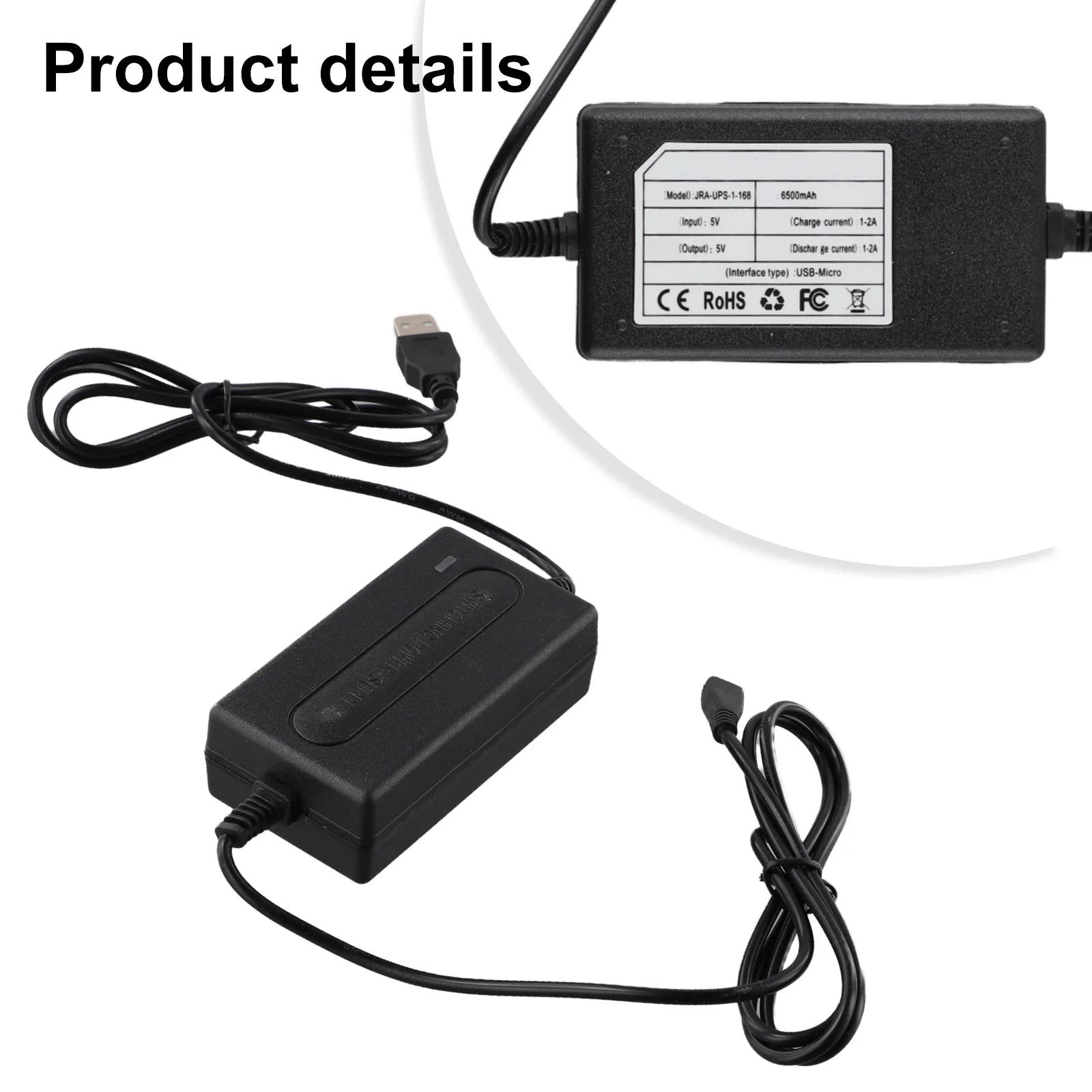 Critical Moments Uninterruptible Power Supply USB Connection Black Portable Power Supply Smart Charging Technology