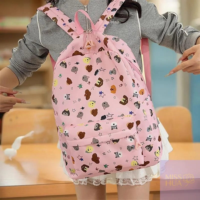 Charming Animated Pooch Design Bag Spacious Casual Pupil Pack Fashionable Delicate Trendy Expedition Sack Gift