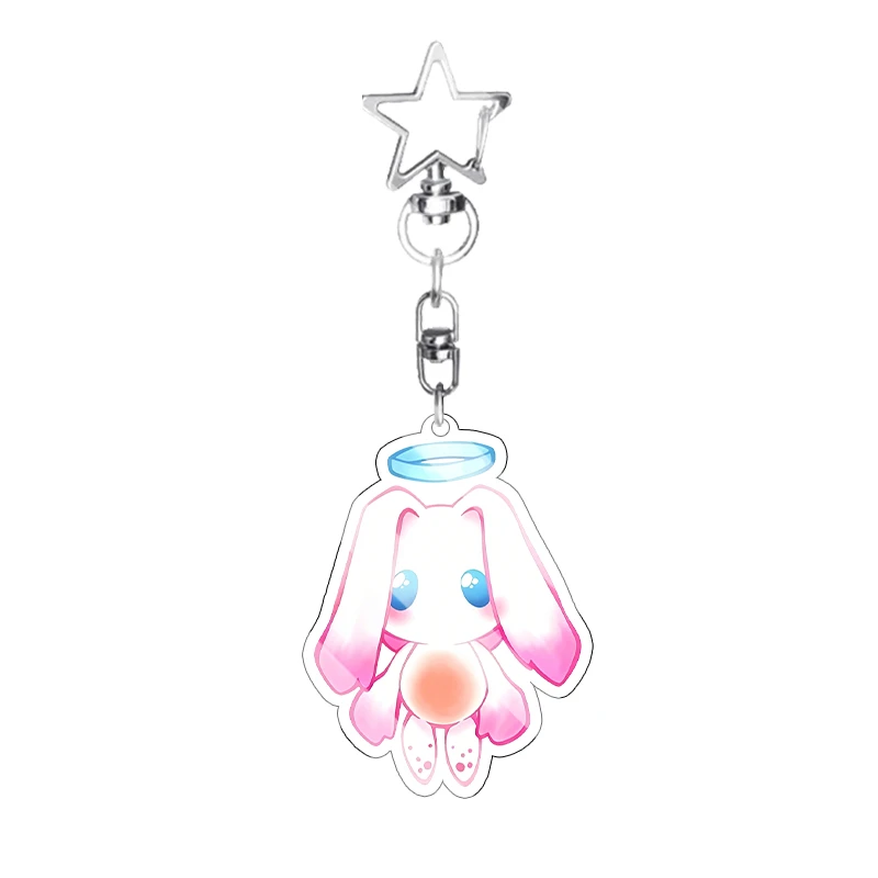Kawaii Cartoon 5cm Angel Devil Double-sided Print Acrylic Keychain Bag Pendant Cute Accessory Backpack Charm Birthday Gifts Toys view 4