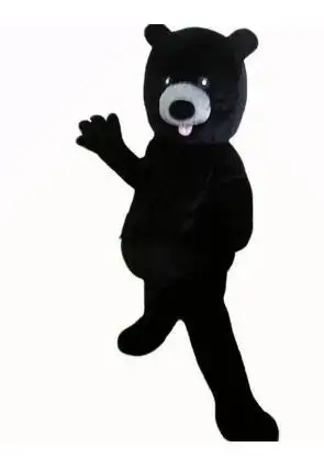 Traje de mascote urso preto para adultos, cosplay, vestido extravagante, personagem, carnaval, natal, celebração, novo