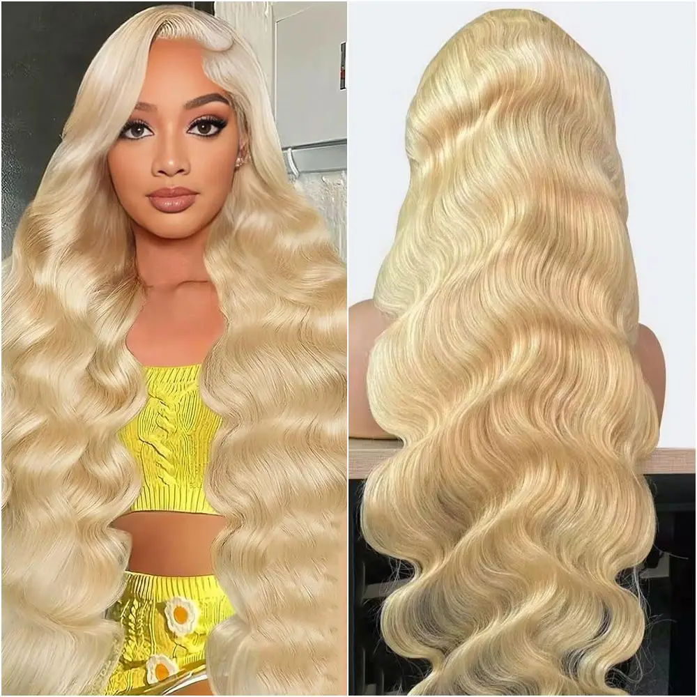

40 Inch 613 Blonde Body Wave Human Hair Wig 13x6 Hd Lace Frontal Wig 100% Real Human Hair Colored Human Hair Wigs Fo