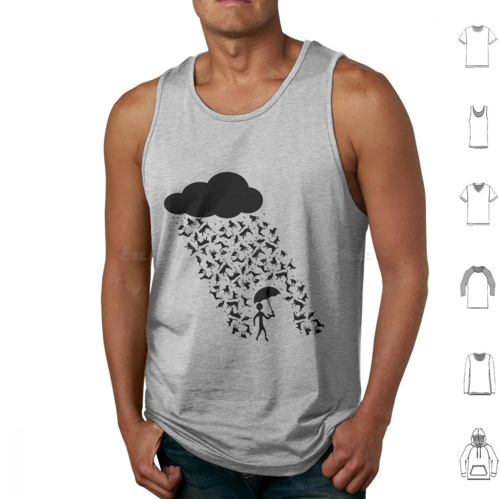 Pet Rain Love Tank Tops Print Cotton Dog Dogs Dog Owner Chihuahua Bulldog Bull Dog Retriever Golden Retriever Dogs Mom