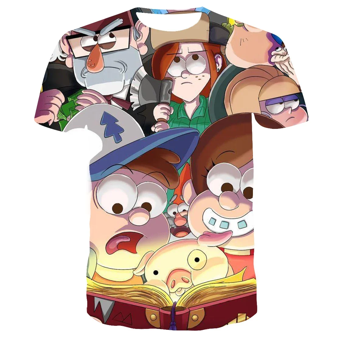 Camisetas Disney Gravity Falls, camisetas para niños, nuevas camisetas de verano, camisetas casuales de dibujos animados de manga corta para niños