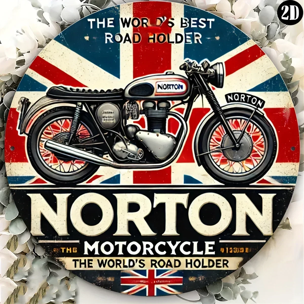 Modern Iron Sheet Art,Norton Motorcycle Vintage Metal Sign - Best Road Guardian, Home Decor