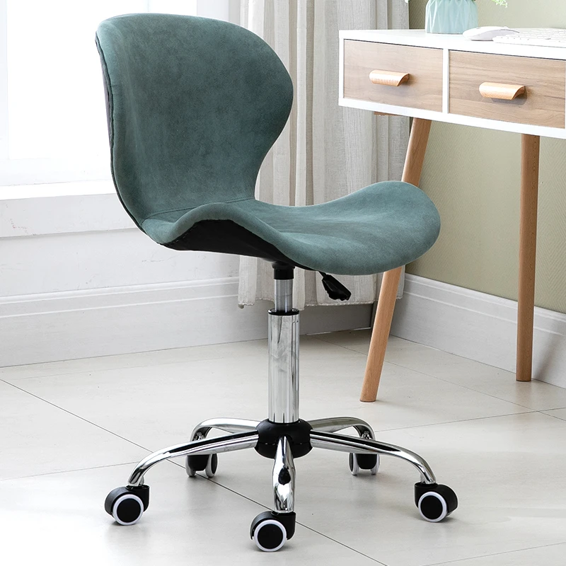 Ergonomic Compact Swivel Office Chair with Adjustable Study chair Small Space Computer Desk Seat for Reception Home Working