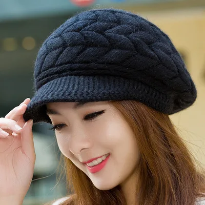 Fried Dough Twists Knit Hat Plush Thickened Warm Wool Hat Suitable for outdoor wind protection in autumn and winter, image 25