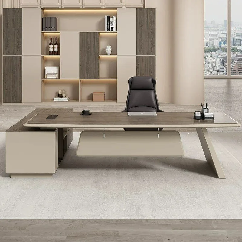 Simple desk Modern desk Creative office desk and chair combination President Manager Supervisor