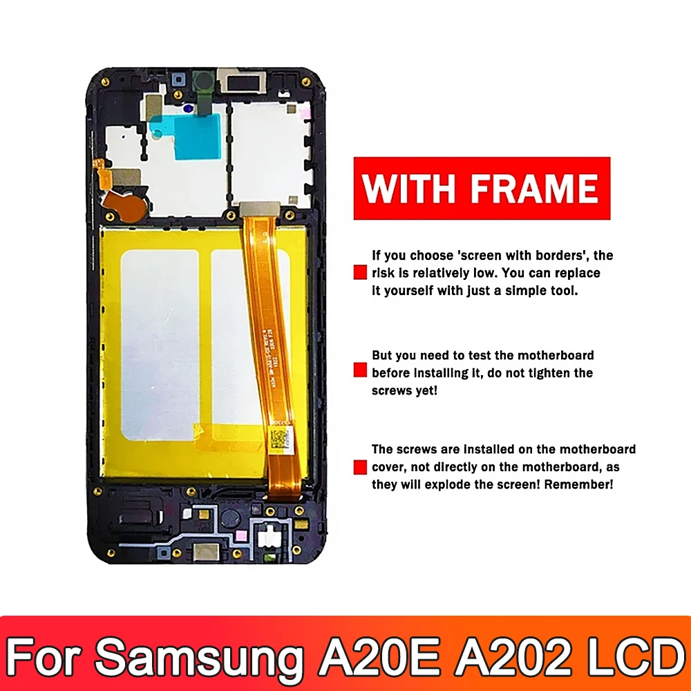 5.8\'\' NEW OEM For Samsung Galaxy A20e A202 LCD A202F A202K Display Touch Screen Digitizer Assembly Replacement for Samsung A20E